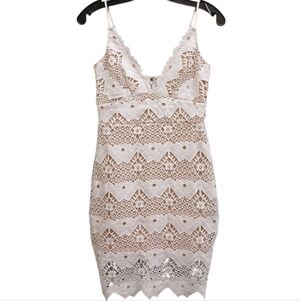 Lulu's Sway Away White Crochet Lace Spaghetti-Strap Mini Dress Extra Small
